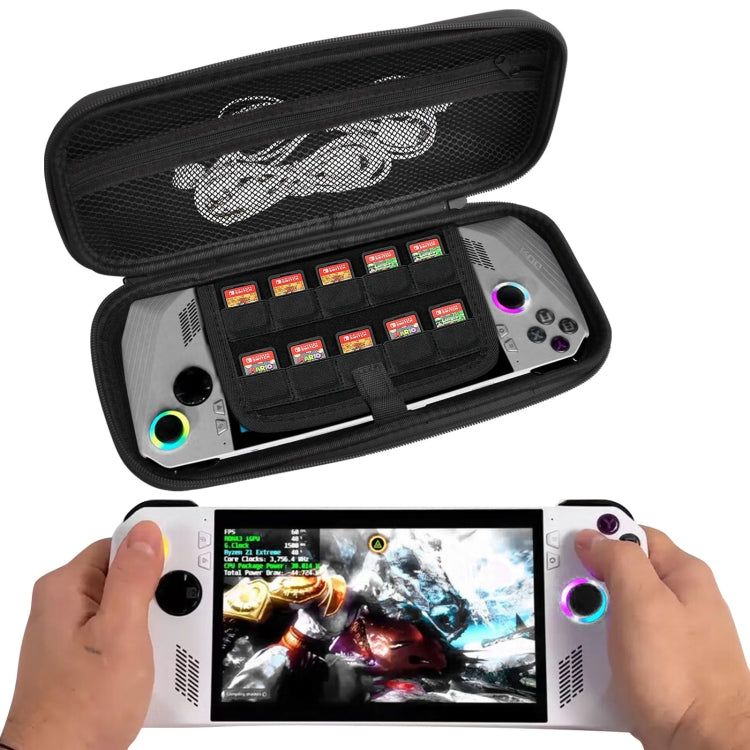 For ASUS ROG Ally Game Console EVA Leather Grain Handbag Clutch Protective Bag(White) by bashfashion