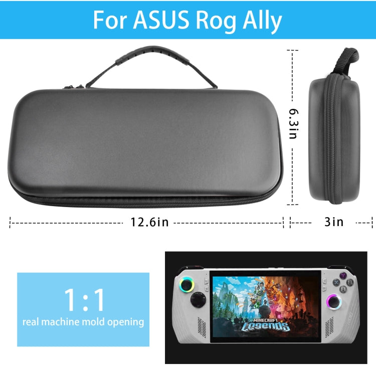 For ASUS ROG Ally Game Console EVA Leather Grain Handbag Clutch Protective Bag(White) by bashfashion