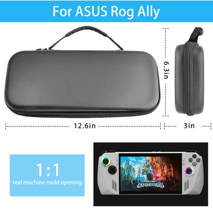 For ASUS ROG Ally Game Console EVA Leather Grain Handbag Clutch Protective Bag(White) by bashfashion
