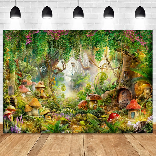 150 X 210cm Fantasy Forest Photography Background Cloth Cartoon Kids Party Decoration Backdrop(4197) by bashfashion