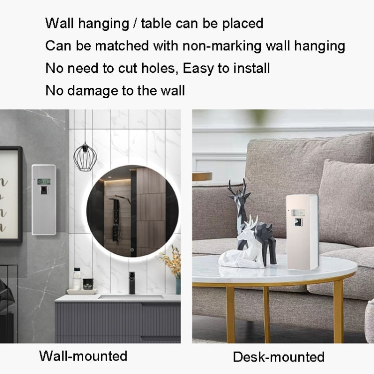 Anti-Corrosion Stainless Steel Panel LCD Digital Display Intelligent Automatic Fragrance Sprayer(Brushed) by bashfashion