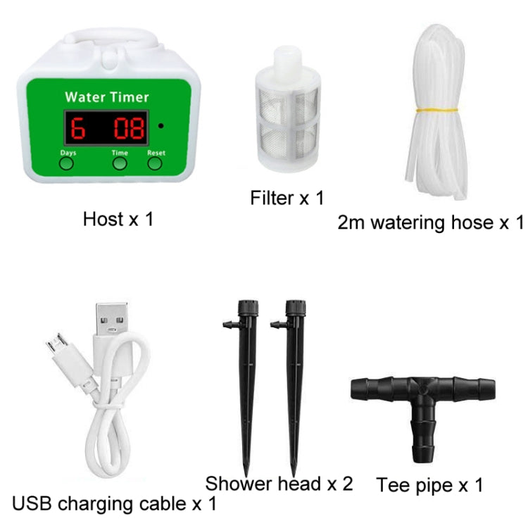 Household Intelligent Drip Irrigation Automatic Watering Timing Machine, Specification: Water 2 Potted Plants by bashfashion