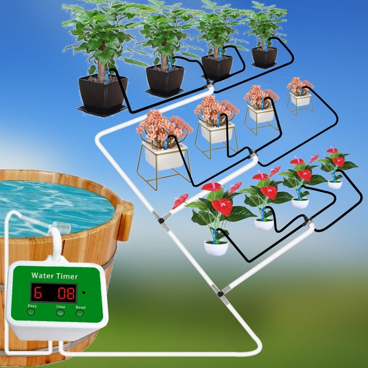 Household Intelligent Drip Irrigation Automatic Watering Timing Machine, Specification: Water 2 Potted Plants by bashfashion