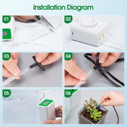 Household Intelligent Drip Irrigation Automatic Watering Timing Machine, Specification: Water 2 Potted Plants by bashfashion