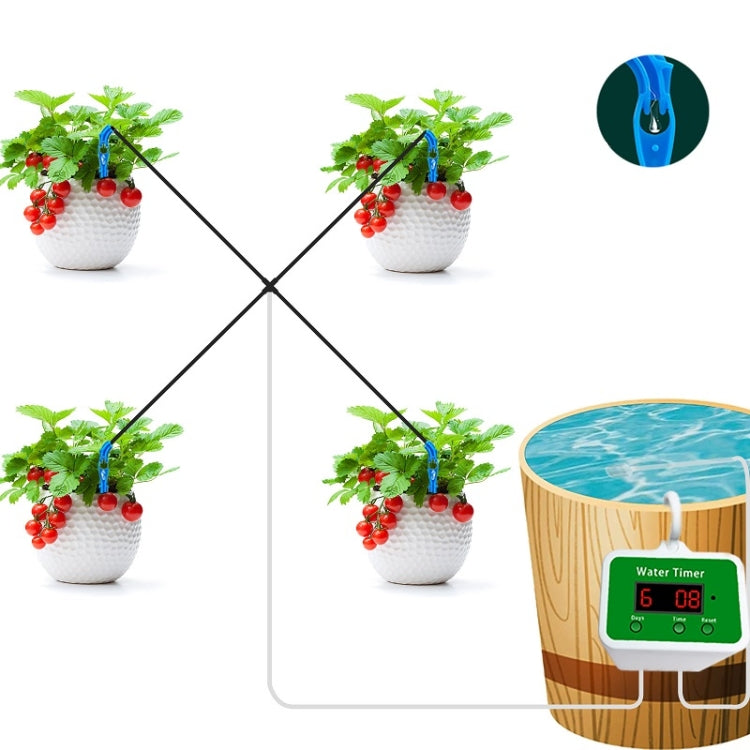 Household Intelligent Drip Irrigation Automatic Watering Timing Machine, Specification: Water 2 Potted Plants by bashfashion