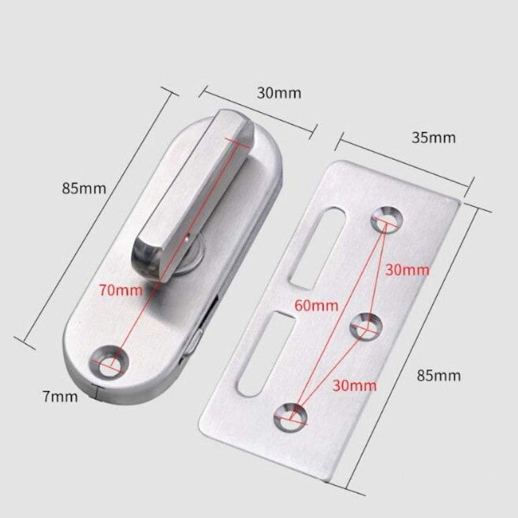 304 Stainless Steel Slot 90 Degrees Right Angle Migration Door Hook Lock by bashfashion