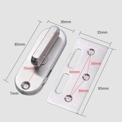304 Stainless Steel Slot 90 Degrees Right Angle Migration Door Hook Lock by bashfashion