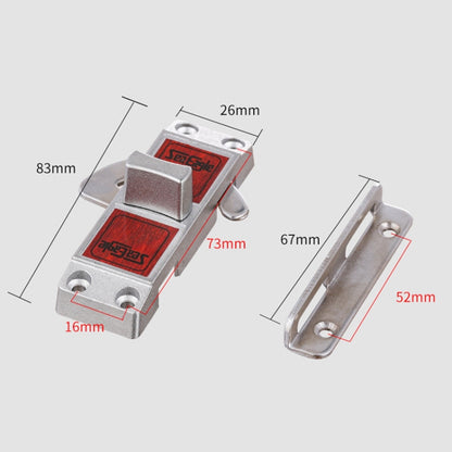 Zinc Alloy Slot-free 90 Degrees Right Angle Migration Door Hook Lock by bashfashion