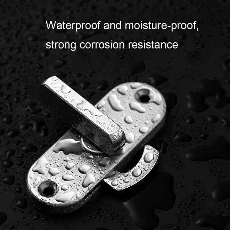 304 Stainless Steel Slot 90 Degrees Right Angle Migration Door Hook Lock by bashfashion