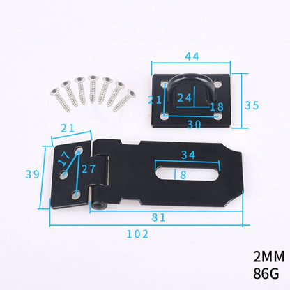 3 inch Buckle 201 Stainless Steel Waterproof Lock Cabinet Door Hanging Lock Tool by bashfashion