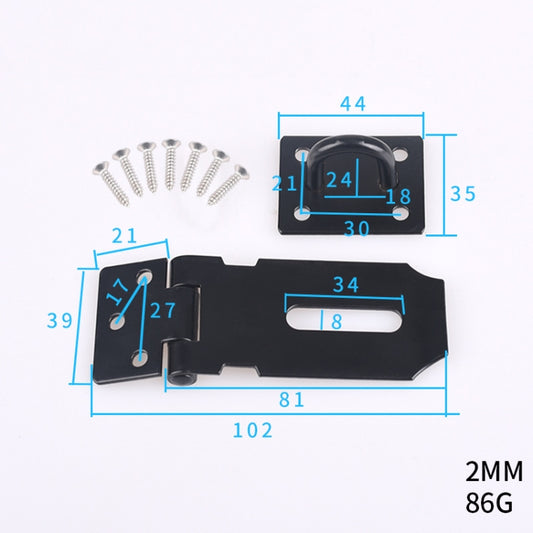 3 inch Buckle 201 Stainless Steel Waterproof Lock Cabinet Door Hanging Lock Tool by bashfashion