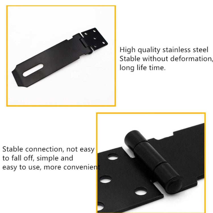 5 inch Buckle 201 Stainless Steel Waterproof Lock Cabinet Door Hanging Lock Tool by bashfashion