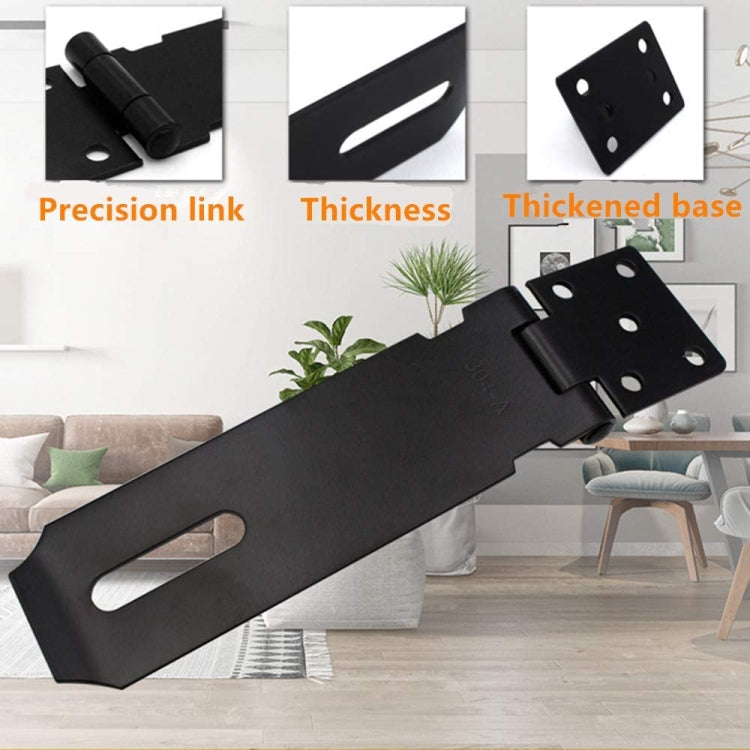 4 inch Buckle 201 Stainless Steel Waterproof Lock Cabinet Door Hanging Lock Tool by bashfashion