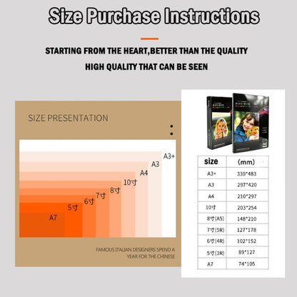 A5 50 Sheets 260g Waterproof RC Photo Paper for Brother/Epson/Lenovo/HP/Canon Inkjet Printers(Silk Surface) by bashfashion