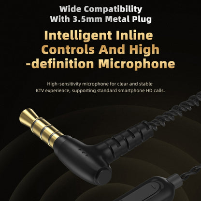 CVJ In-Ear Wired Gaming Earphone, Color: With Mic Black by CVJ