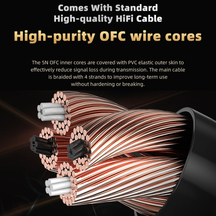 CVJ In-Ear Wired Gaming Earphone, Color: With Mic Black by CVJ