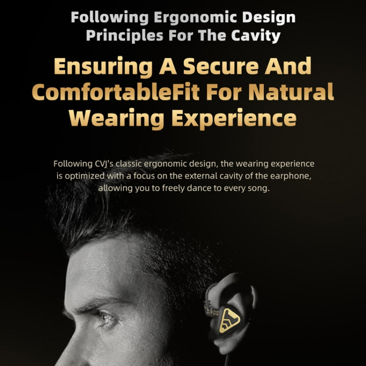 CVJ In-Ear Wired Gaming Earphone, Color: With Mic Black by CVJ