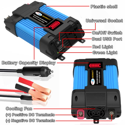 12V-220V 500W SOLIKE TECH Vehicle Inverter Sine Wave Convertor Auto Inverter by SOLIKE TECH
