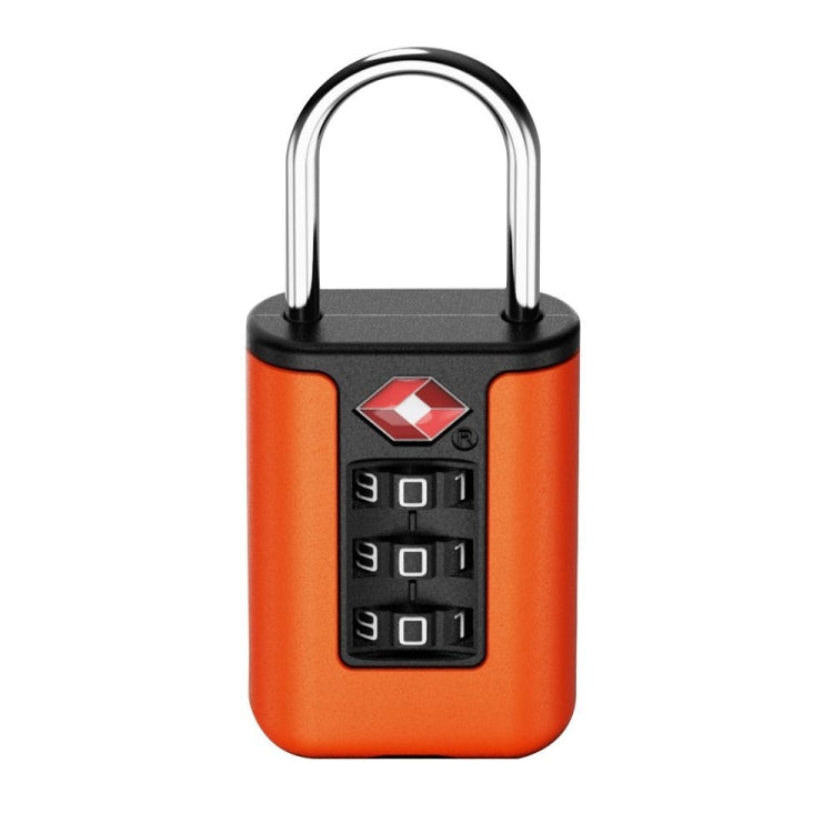TSA Customs Code Lock Travel Luggage Lock Mini Contrast Color Design Combination Padlock(Orange Red) by bashfashion