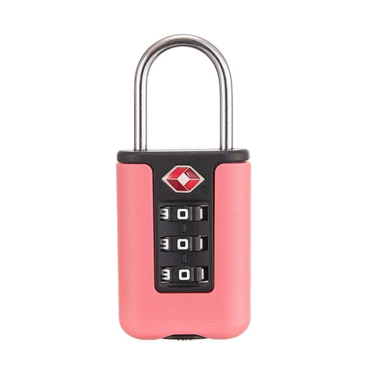 TSA Customs Code Lock Travel Luggage Lock Mini Contrast Color Design Combination Padlock(Pink) by bashfashion