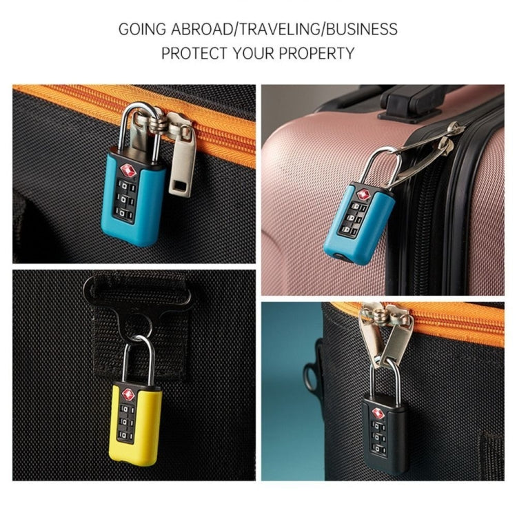 TSA Customs Code Lock Travel Luggage Lock Mini Contrast Color Design Combination Padlock(Pink) by bashfashion