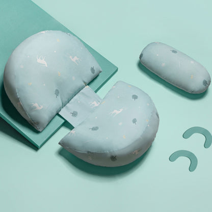 Pregnant Waist Support Side Sleep Pillow Multifunctional Removable Abdomen Pillow, Color: Cotton Blue Elk by bashfashion