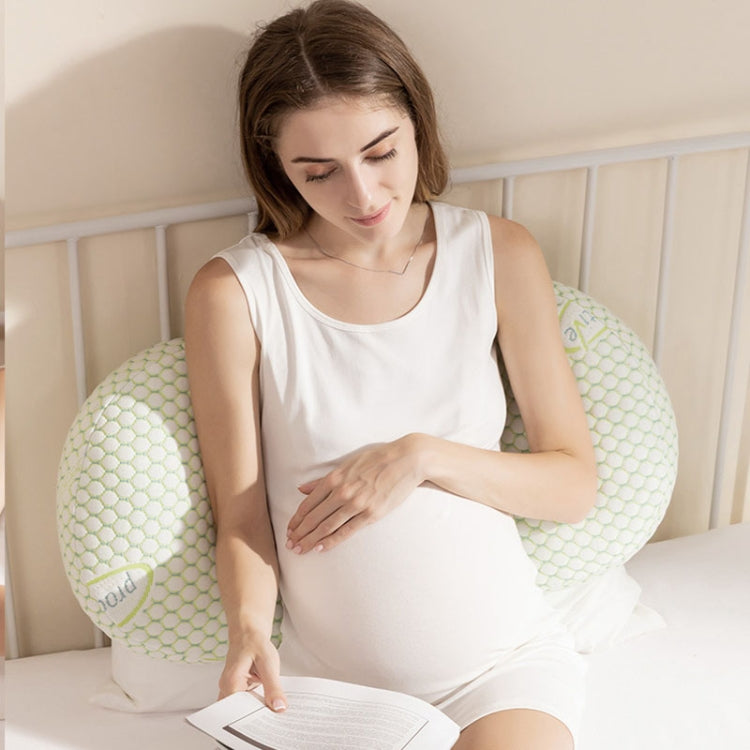 Pregnant Waist Support Side Sleep Pillow Multifunctional Removable Abdomen Pillow, Color: Cotton Blue Elk by bashfashion