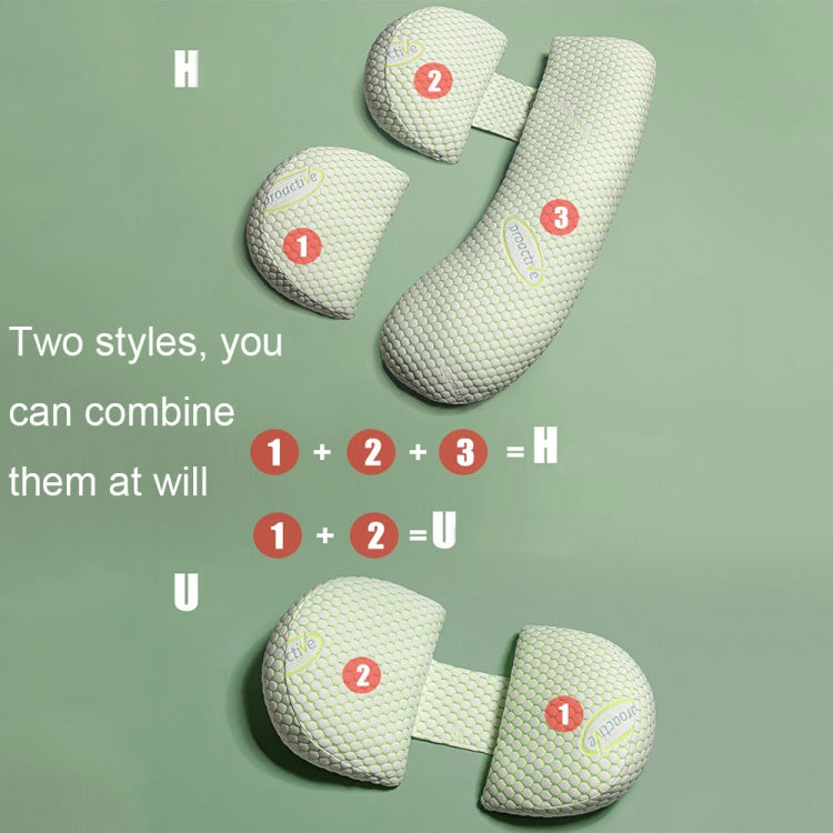 Pregnant Waist Support Side Sleep Pillow Multifunctional Removable Abdomen Pillow, Color: Cotton Blue Elk by bashfashion