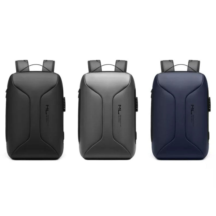 Business Large Capacity Travel Bag Multifunctional Waterproof Laptop Backpack With USB Port(Light Grey) by bashfashion