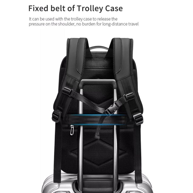 Business Large Capacity Travel Bag Multifunctional Waterproof Laptop Backpack With USB Port(Light Grey) by bashfashion