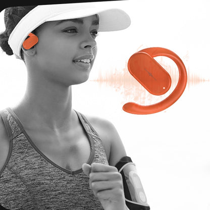 HD313 Earhook OWS Noise Reduction Bluetooth Earphone Subwoofer Sport Wireless Headset(Orange Red) by bashfashion