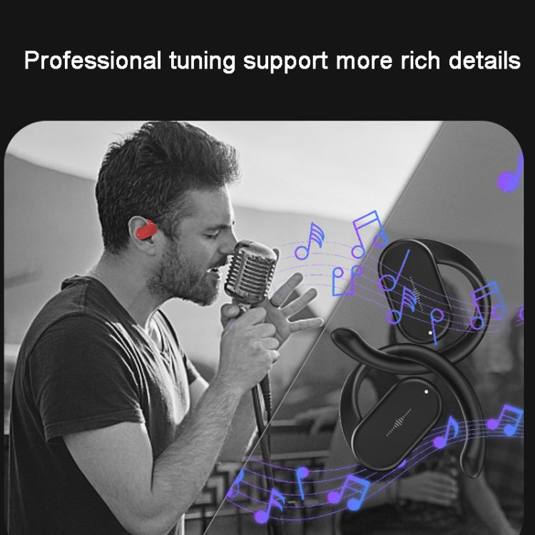 HD313 Earhook OWS Noise Reduction Bluetooth Earphone Subwoofer Sport Wireless Headset(Black) by bashfashion