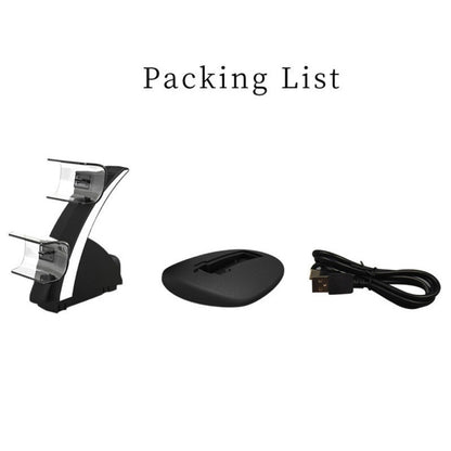 iplay HBP-253 For PS5 Game Wireless Handle Double Charging Base Placement Bracket(Black) by iplay