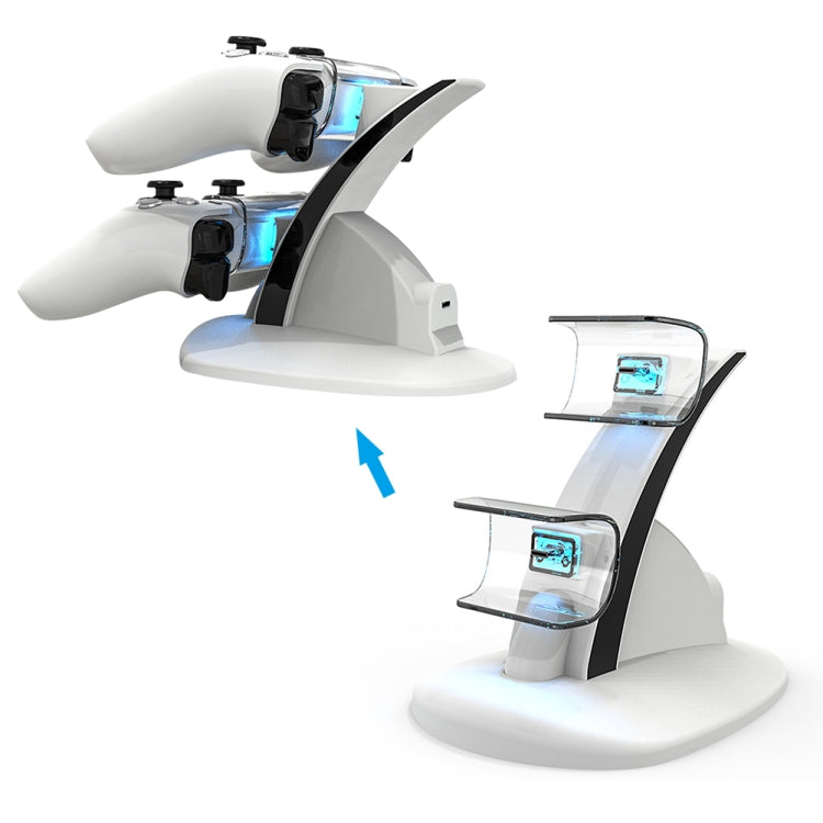 iplay HBP-253 For PS5 Game Wireless Handle Double Charging Base Placement Bracket(Black) by iplay