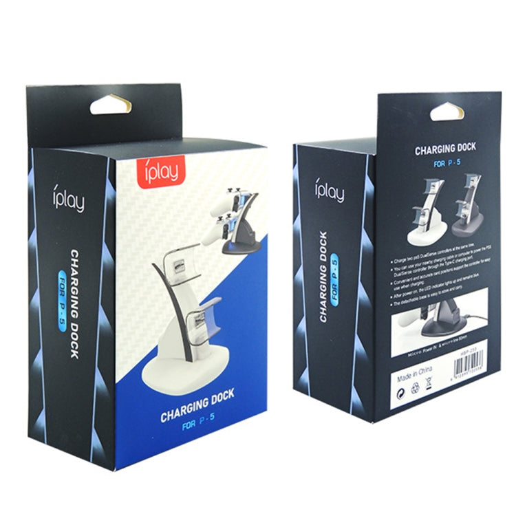 iplay HBP-253 For PS5 Game Wireless Handle Double Charging Base Placement Bracket(Black) by iplay