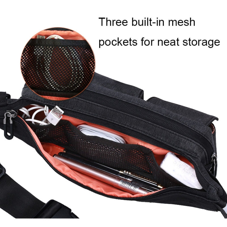 Multifunctional Waterproof Waist Bag Outdoor Casual Crossbody Bag(Deep Blue) by bashfashion