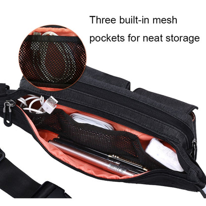 Multifunctional Waterproof Waist Bag Outdoor Casual Crossbody Bag(Deep Blue) by bashfashion