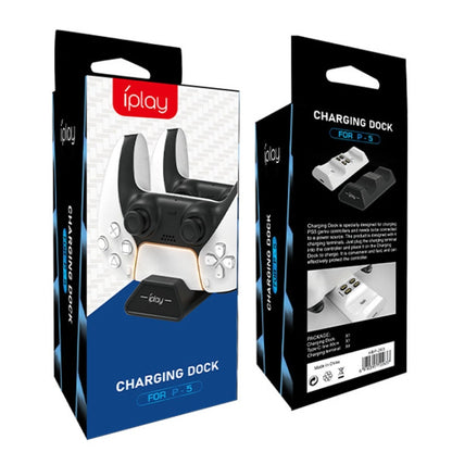 iplay HBP-263 For PS5 Handle Dual Seat Charging Support(Black) by iplay