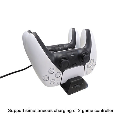 iplay HBP-263 For PS5 Handle Dual Seat Charging Support(Black) by iplay