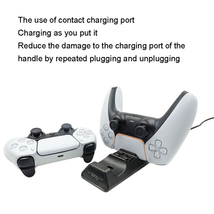 iplay HBP-263 For PS5 Handle Dual Seat Charging Support(Black) by iplay