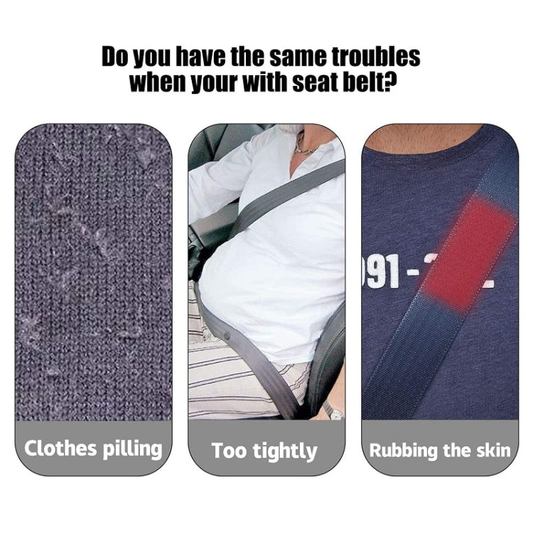 1pair Car Plush Seat Belt Embroidered Shoulder Pad Cover(Blue) by bashfashion