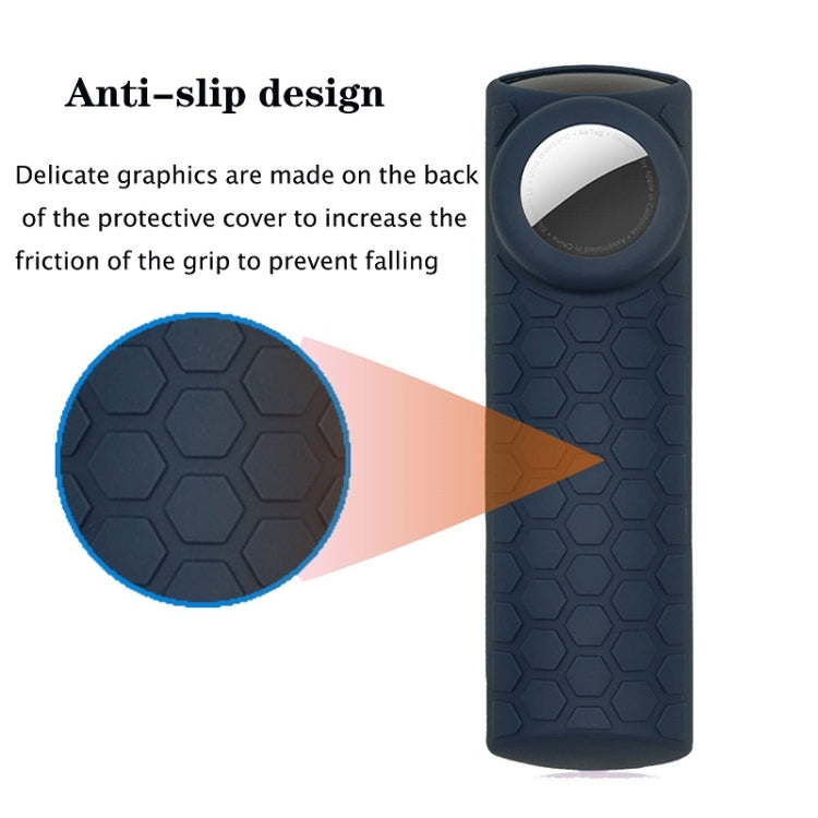 2pcs Remote Control Case For Amazon Fire TV Stick 2021 ALEXA 3rd Gen With Airtag Holder(Black) by bashfashion