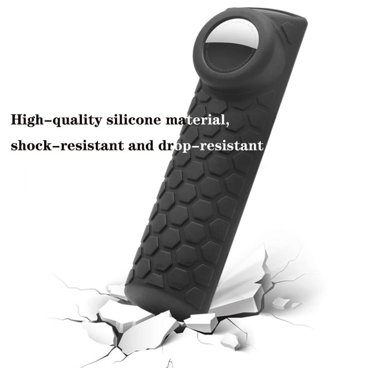 2pcs Remote Control Case For Amazon Fire TV Stick 2021 ALEXA 3rd Gen With Airtag Holder(Black) by bashfashion