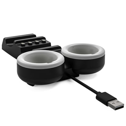 Iplay HBP-301 For PS5 / PS VR MOVE Controller Handle Dual Seat Charger 4 In 1 Charger(Black) by iplay