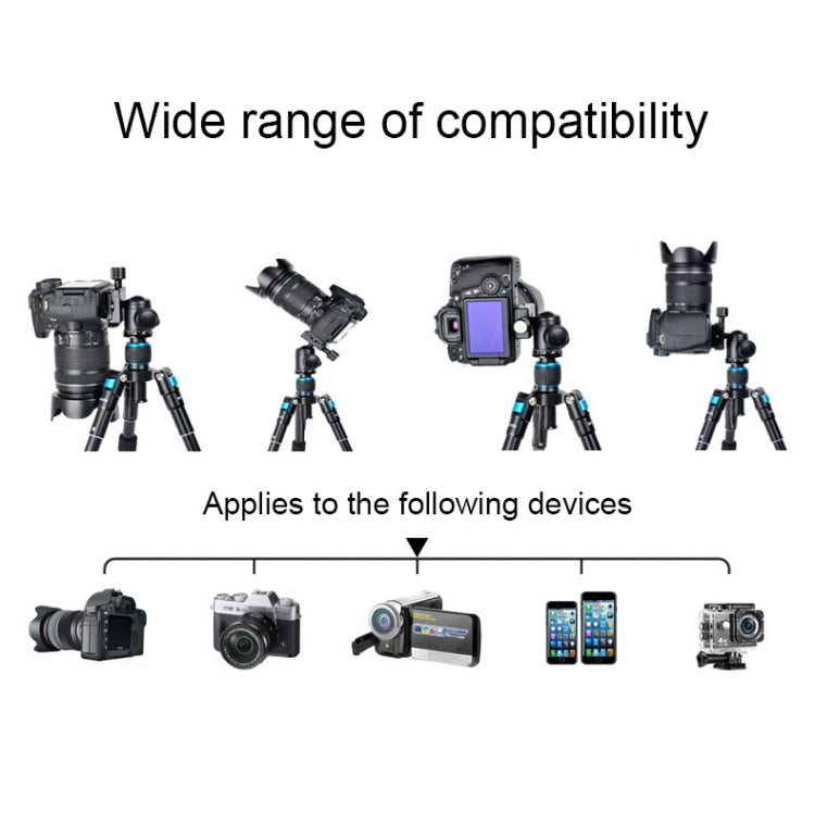 BEXIN V30 Adjustable Aluminum Alloy Desktop Camera Tripod Mini Portable Folding Live Tripod(MS08-S) by BEXIN