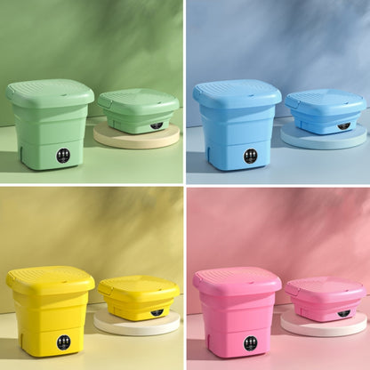 4.5L Mini Portable Folding Household Washing Machine Underwear Washer, Color: Lake Blue(US Plug) by bashfashion
