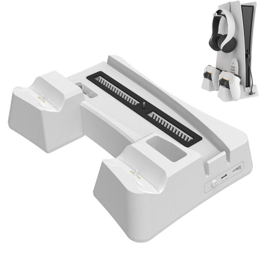 Iplay HBP-351 For Sony PS5 Digital Version Host Cooling Base Bracket Multifunctional Handle Charging Stand(White) by iplay