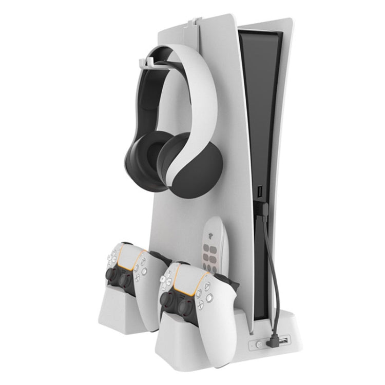 Iplay HBP-351 For Sony PS5 Digital Version Host Cooling Base Bracket Multifunctional Handle Charging Stand(White) by iplay