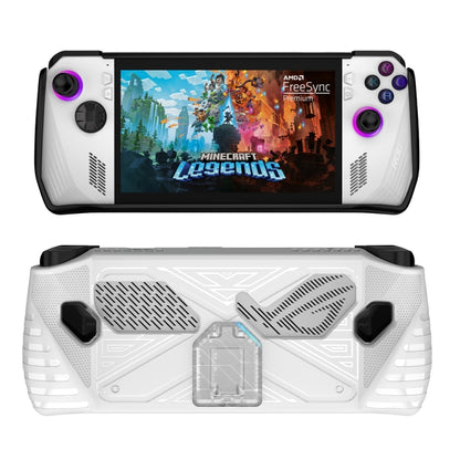 For Asus ROG Ally Game Console TPU Soft Cover With Holder Bracket(White) by bashfashion