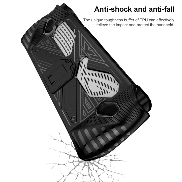 For Asus ROG Ally Game Console TPU Soft Cover With Holder Bracket(White) by bashfashion